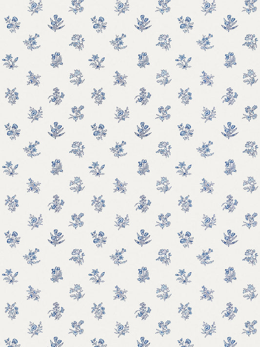 Scalamandre Summer Flora Misty Blueberry Wallcovering