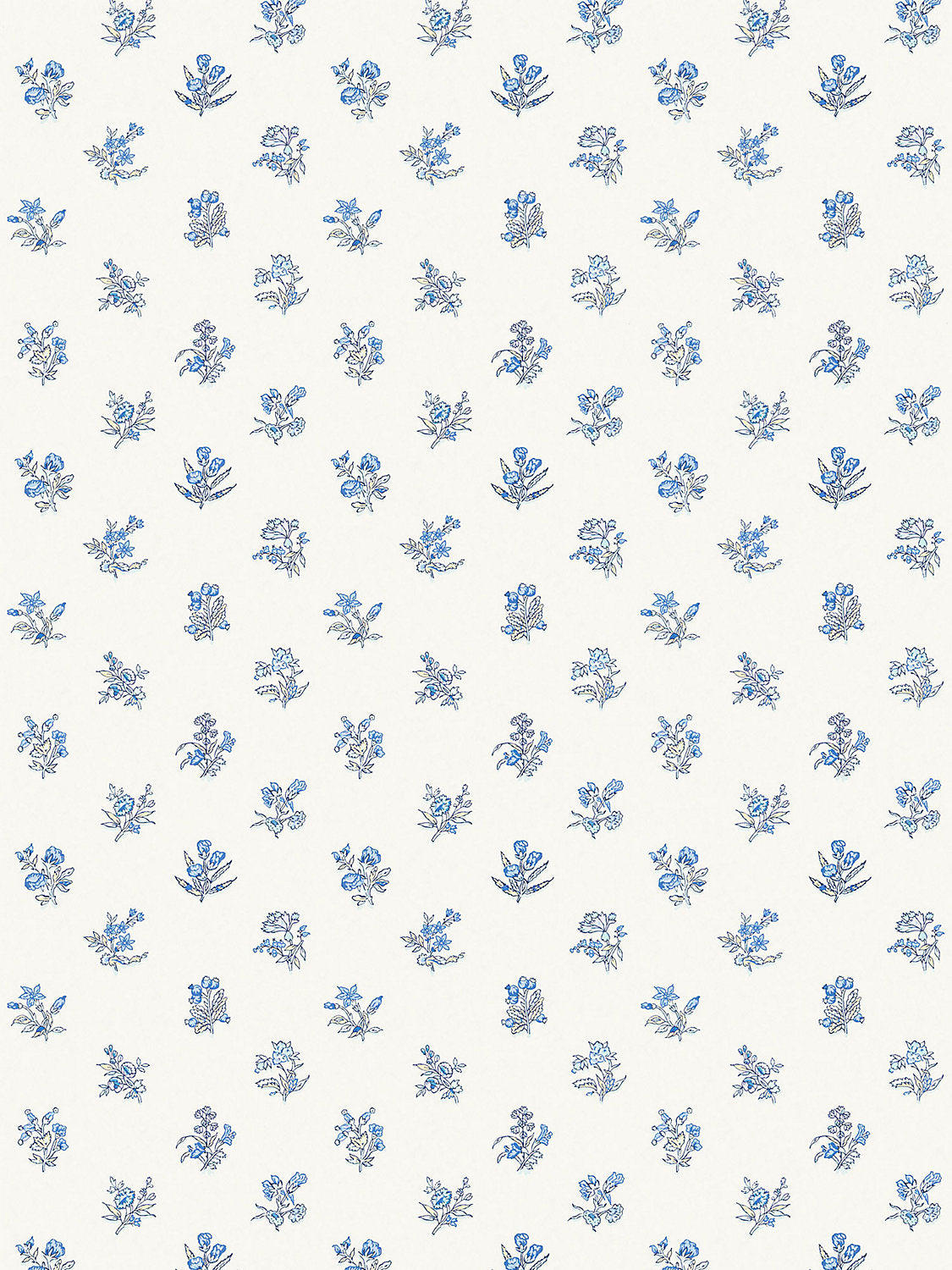 Scalamandre Summer Flora Aqua Bluejay Wallcovering