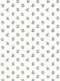Scalamandre Summer Flora Cobalt Rouge Wallcovering