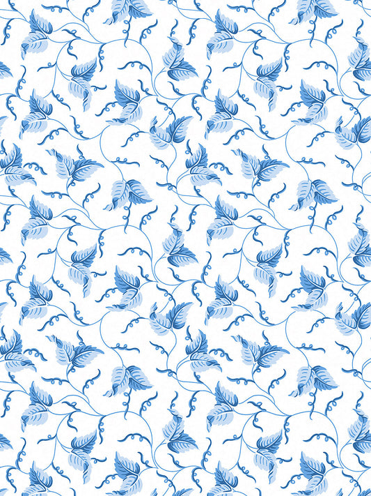 Scalamandre Angle Leaf Cobalt Wallcovering