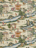 Scalamandre Shanghai Multi on Tea Stain Wallcovering