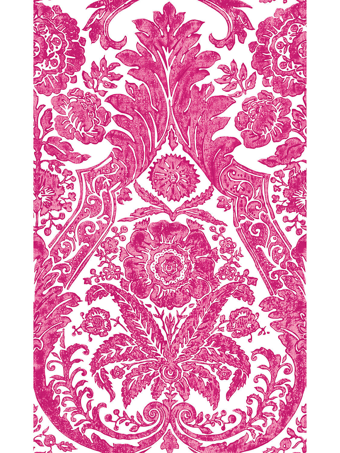 Scalamandre Luciana Damask Raspberry Wallcovering