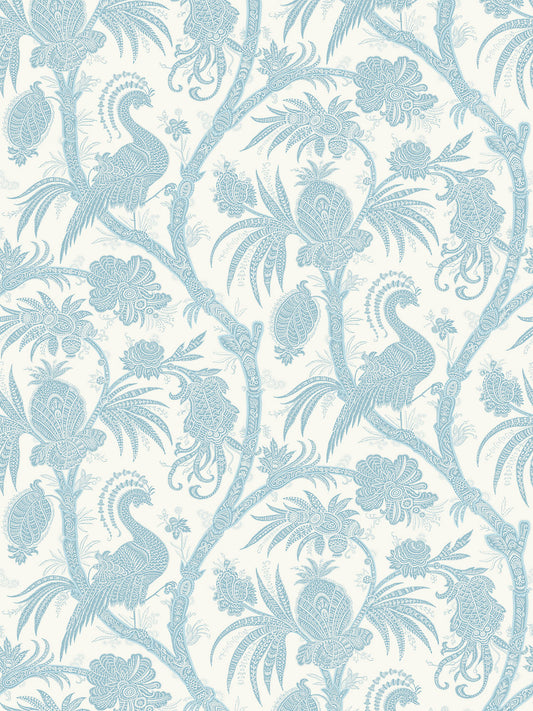Scalamandre Balinese Peacock Sky Wallcovering