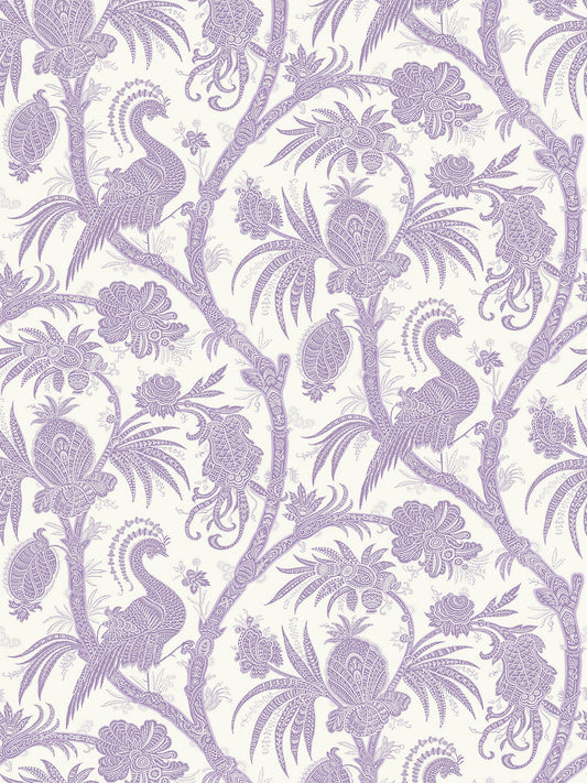 Scalamandre Balinese Peacock Lavender Wallcovering