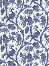Scalamandre Balinese Peacock Indigo Wallcovering
