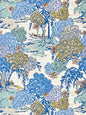 Scalamandre Sea of Trees Blue Ridge Wallcovering