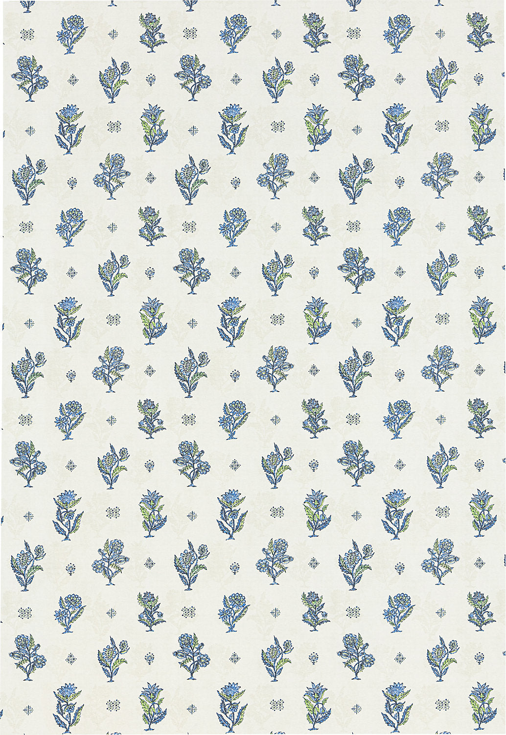 Scalamandre Calico Lapis Olive Wallcovering
