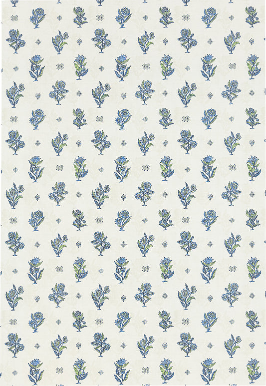 Scalamandre Calico Lapis Olive Wallcovering