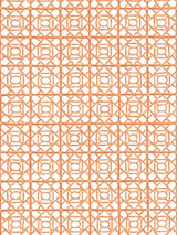 Scalamandre Ormond Fret Tangerine Wallcovering
