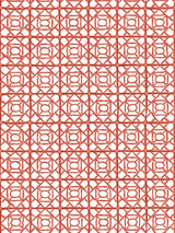 Scalamandre Ormond Fret Lacquer Red Wallcovering