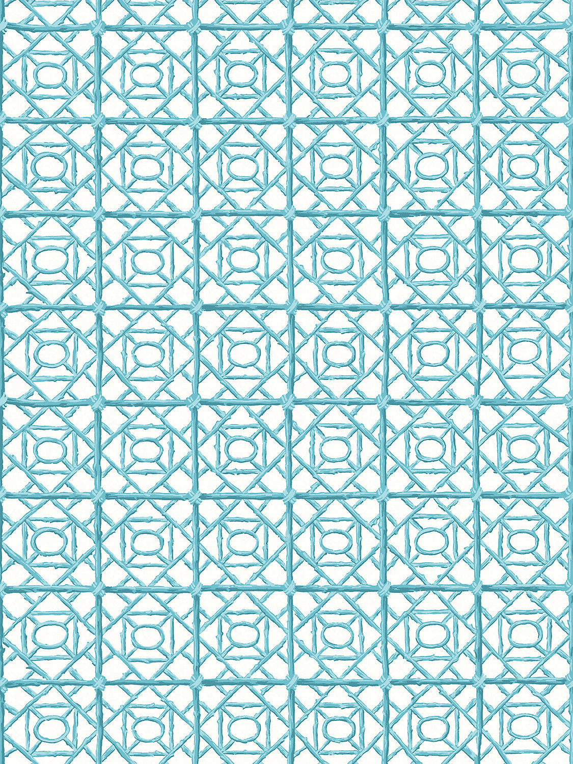 Scalamandre Ormond Fret Aquamarine Wallcovering