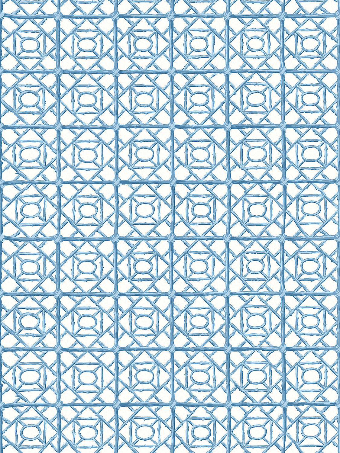 Scalamandre Ormond Fret Misty Blue Wallcovering
