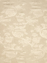 Special Order  Scalamandre Damas Parc Monceau Cream Linen Cotton Damask Floral Moire MSRP USD464/y
