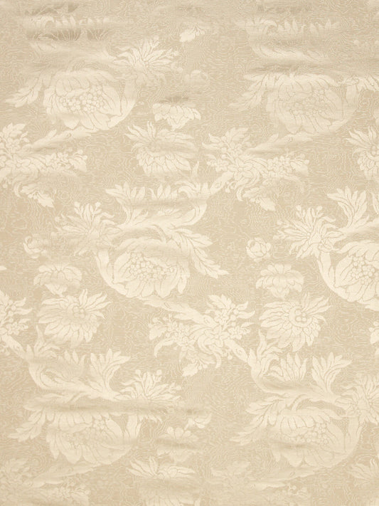 Special Order  Scalamandre Damas Parc Monceau Cream Linen Cotton Damask Floral Moire MSRP USD464/y