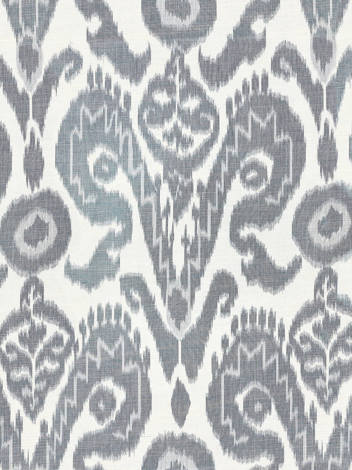 Special Order Scalamandre Bukhara Silk Ikat Indigo White Warp Print Viscose Cotton MSRP USD 776/y