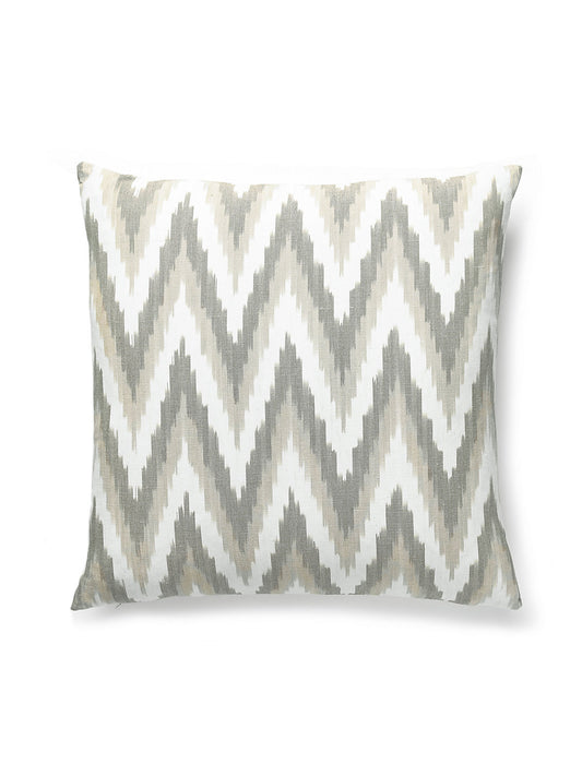 Scalamandre Adras Ikat Weave 22 X 22 - Mineral Decorative Pillow