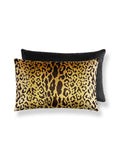 Scalamandre Leopardo 14 X 22 - Gold & Black / Black Decorative Pillow