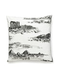 Scalamandre Cairo Toile 22 X 22 - Ink Decorative Pillow