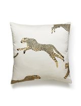 Scalamandre Leaping Cheetah 22 X 22 - Dune Decorative Pillow