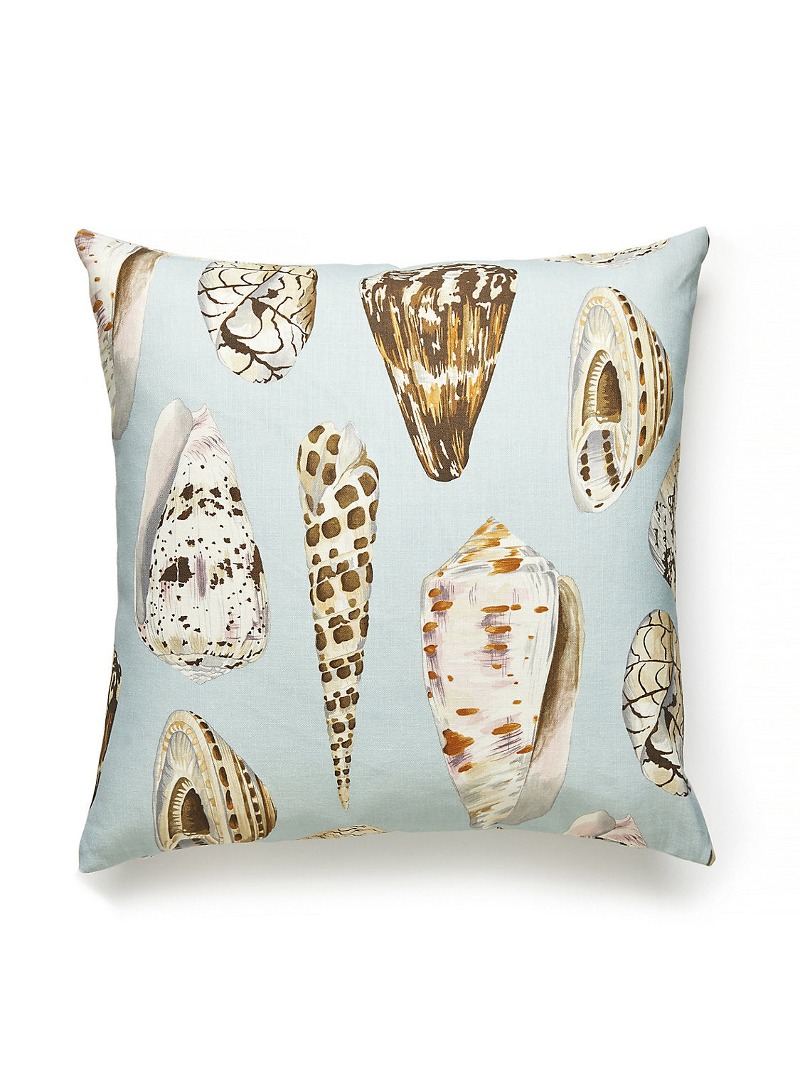 Scalamandre Coquina Outdoor 22 X 22 - Multi on Sea Blue Decorative Pillow