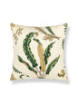 Scalamandre Elsie De Wolfe Outdoor 22 X 22 - Greens on Off-White Decorative Pillow