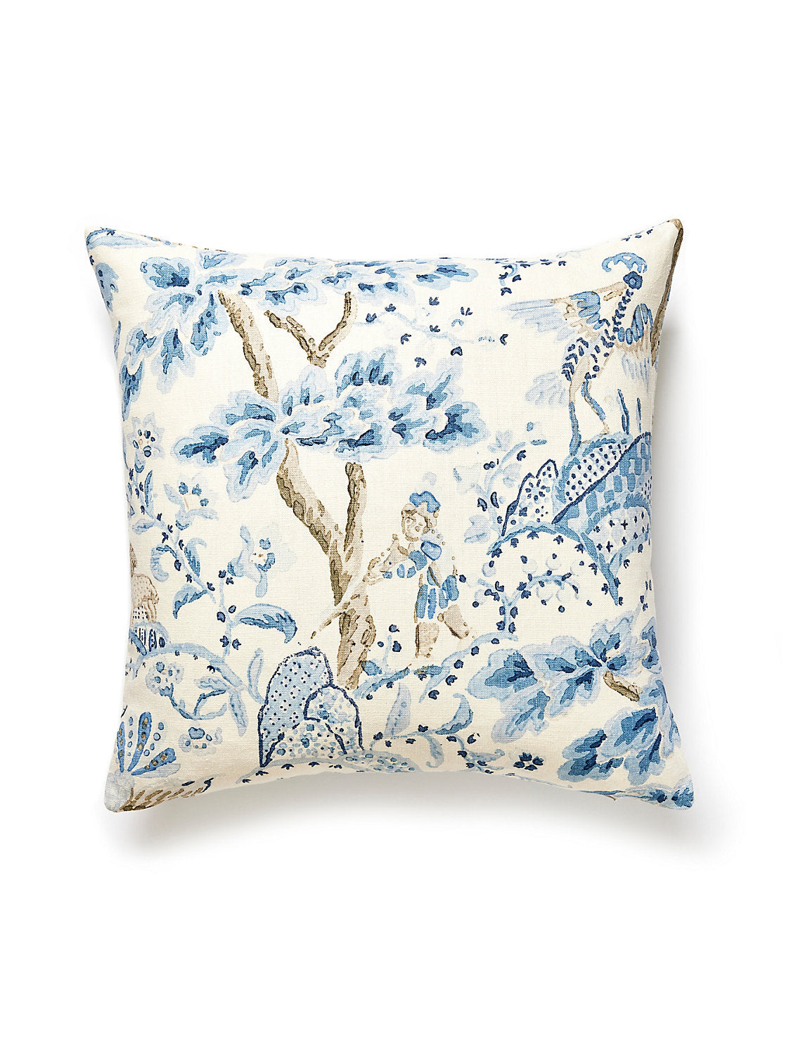 Scalamandre Kelmescott Hand Block 22 X 22 - Porcelain Decorative Pillow