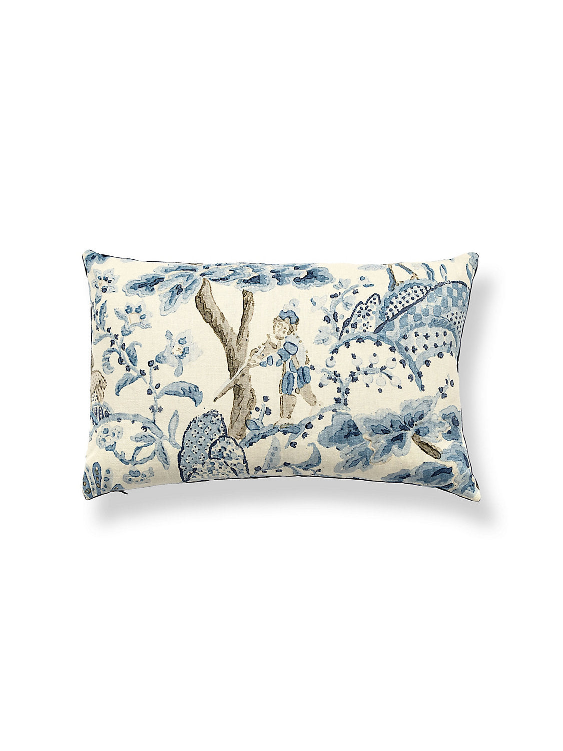 Scalamandre Kelmescott Hand Block 14 X 22 - Porcelain Decorative Pillow