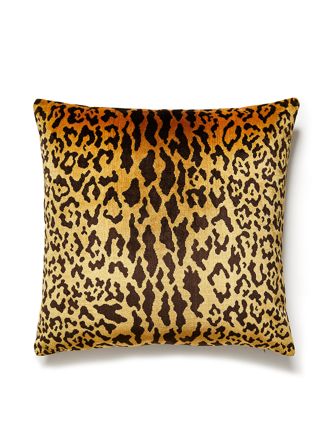 Scalamandre Leopardo 22 X 22 - Ivory, Gold & Black Decorative Pillow