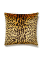 Scalamandre Leopardo 22 X 22 - Ivory, Gold & Black Decorative Pillow
