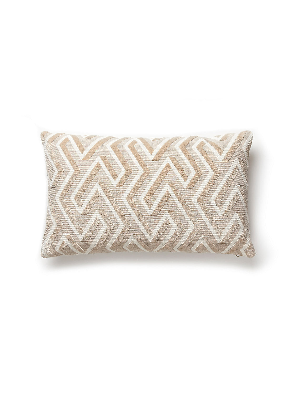 Scalamandre Maze Velvet 14 X 22 - Latte Decorative Pillow