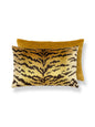 Scalamandre Tigre / Silk / Velvet 14 X 22 - Ivory, Gold & Black / Gilt Decorative Pillow