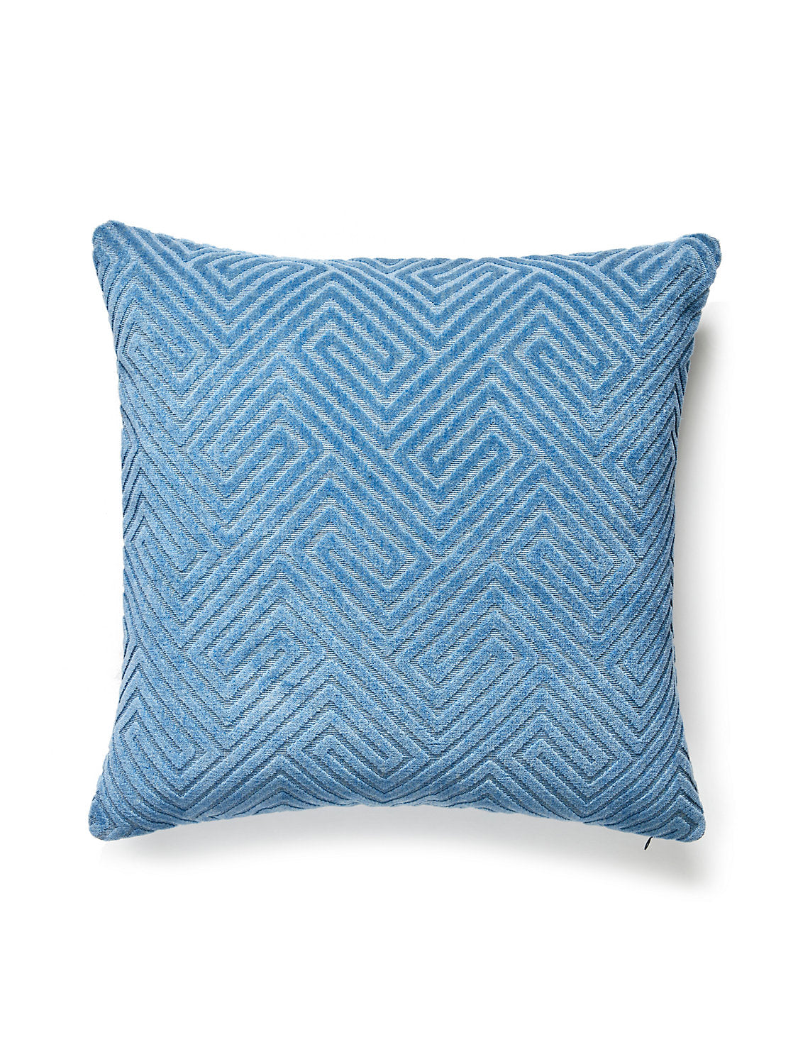 Scalamandre Meander Velvet Outdoor 22 X 22 - Denim Decorative Pillow