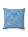Scalamandre Meander Velvet Outdoor 22 X 22 - Denim Decorative Pillow