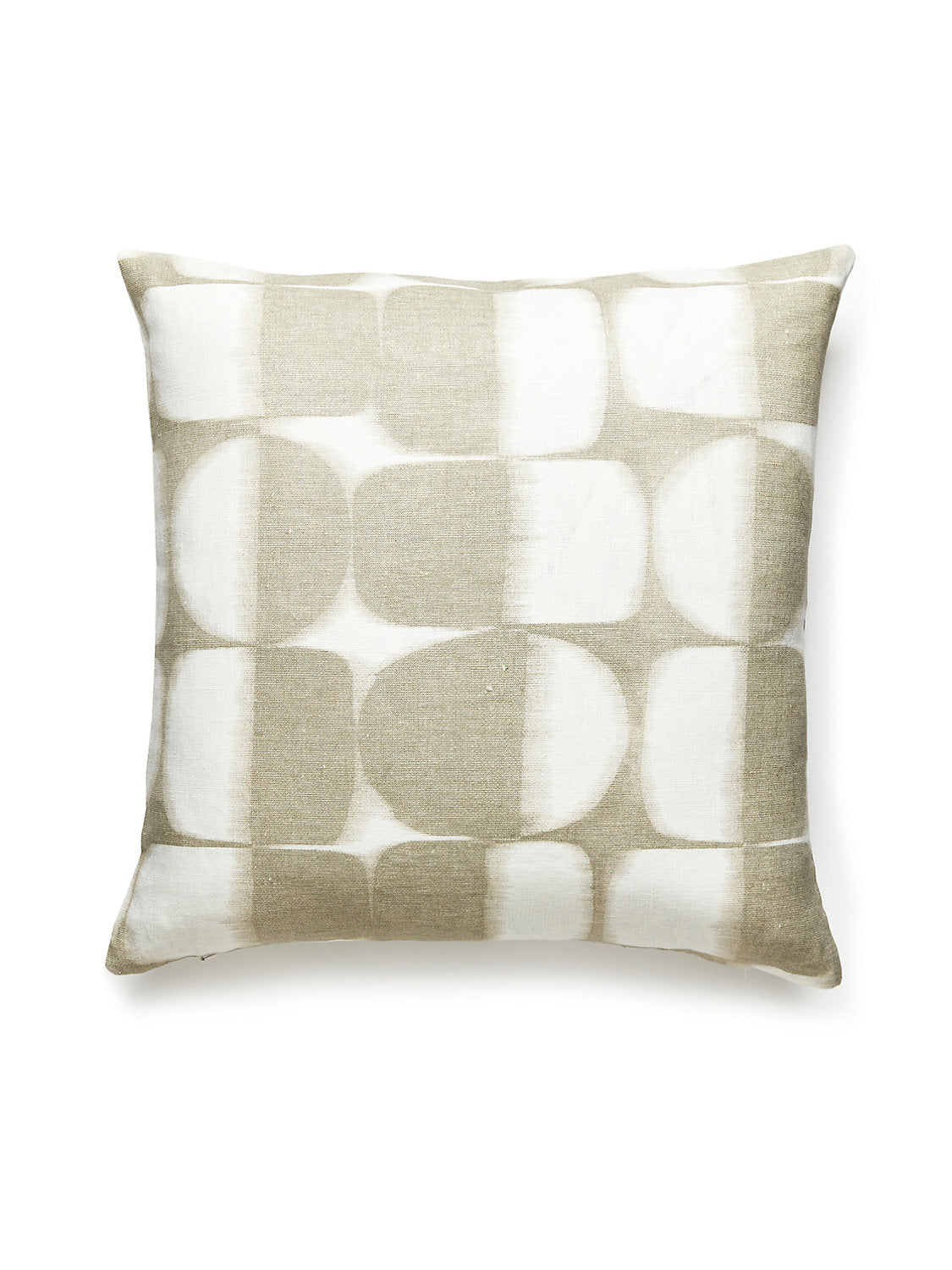 Scalamandre Rift Linen Print 22 X 22 - Driftwood Decorative Pillow