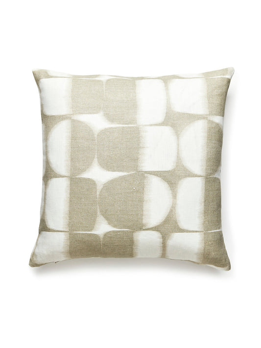 Scalamandre Rift Linen Print 22 X 22 - Driftwood Decorative Pillow