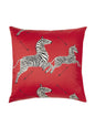 Scalamandre Dazzle of Zebras 22 X 22 - Masai Red Decorative Pillow