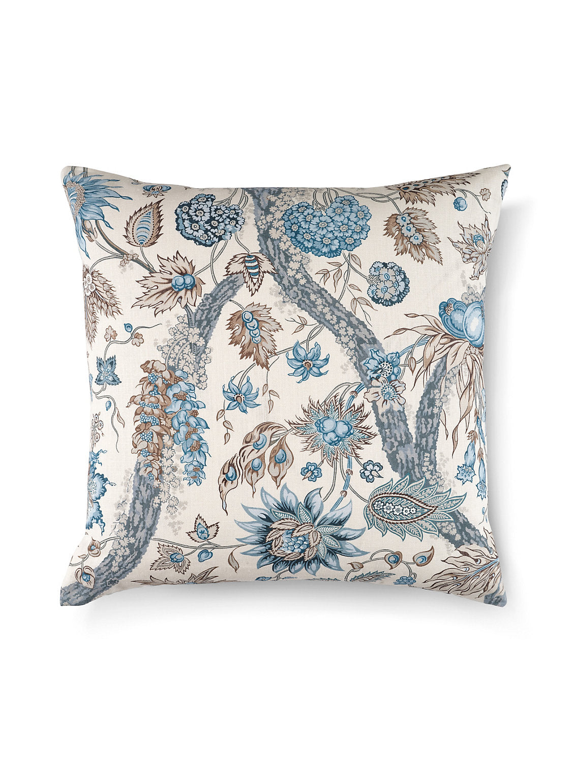 Scalamandre Fleurs Tropicales 22 X 22 - Water's Edge Decorative Pillow