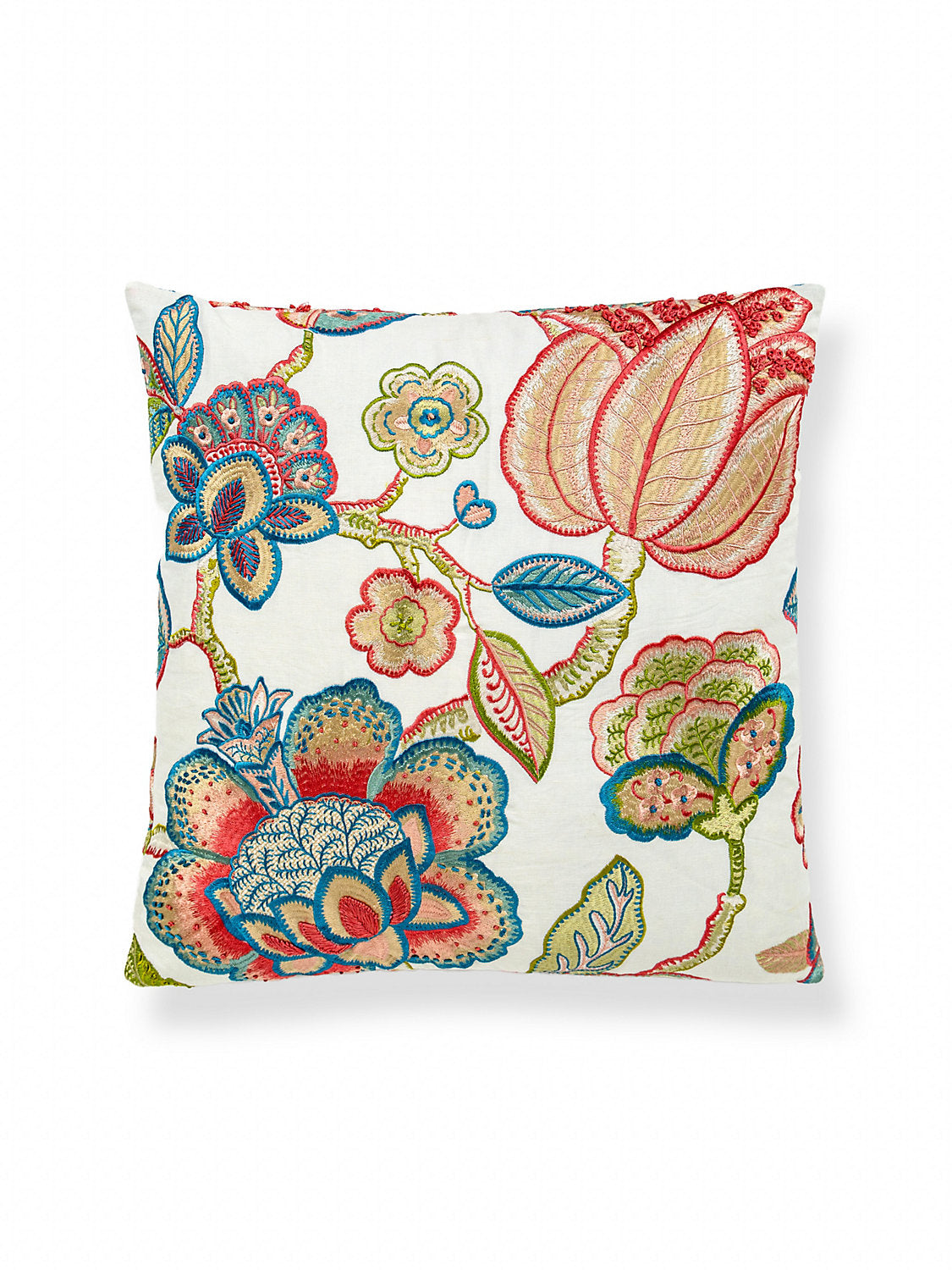 Scalamandre Coromandel Embroidery 22 X 22 - Bloom Decorative Pillow