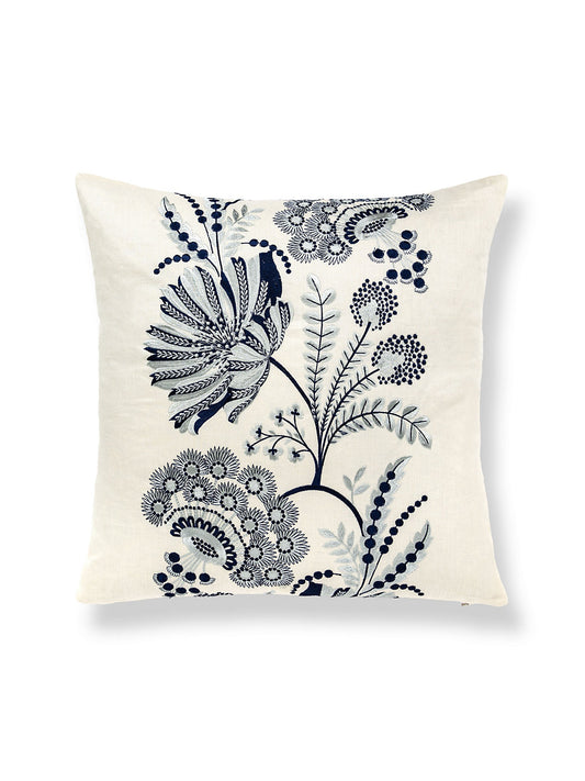 Scalamandre Annelise Embroidery 22 X 22 - Porcelain Decorative Pillow
