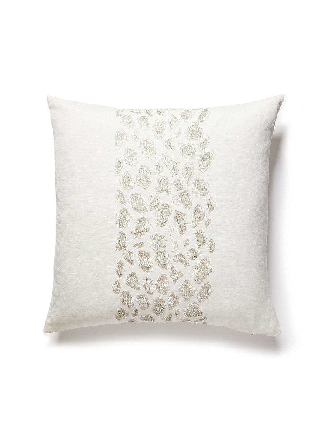 Scalamandre Catwalk Embroidery 22 X 22 - Pearl Decorative Pillow