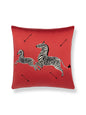 Scalamandre Zebras Embroidered 22 X 22 - Masai Red Decorative Pillow