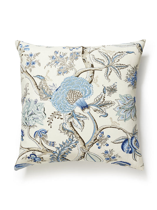 Scalamandre Pondicherry Linen Print 24 X 24 - Delft Decorative Pillow