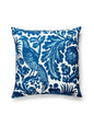 Old World Weavers Spoleto Outdoor 22 X 22 - Light & Dark Blue on White Decorative Pillow