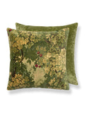 Scalamandre Marly / Como 22 X 22 - Square Forest Greens / Celadon Decorative Pillow
