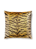 Scalamandre Tigre / Silk 22 X 22 - Ivory, Gold & Black Decorative Pillow