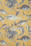 Scalamandre Mikonos Blue & Yellow Wallcovering