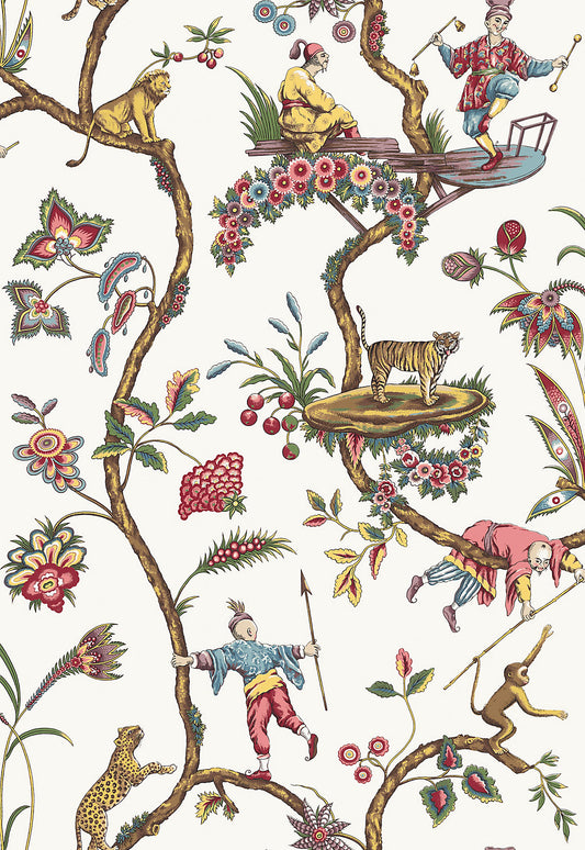 Scalamandre Chinoise Exotique White Wallcovering