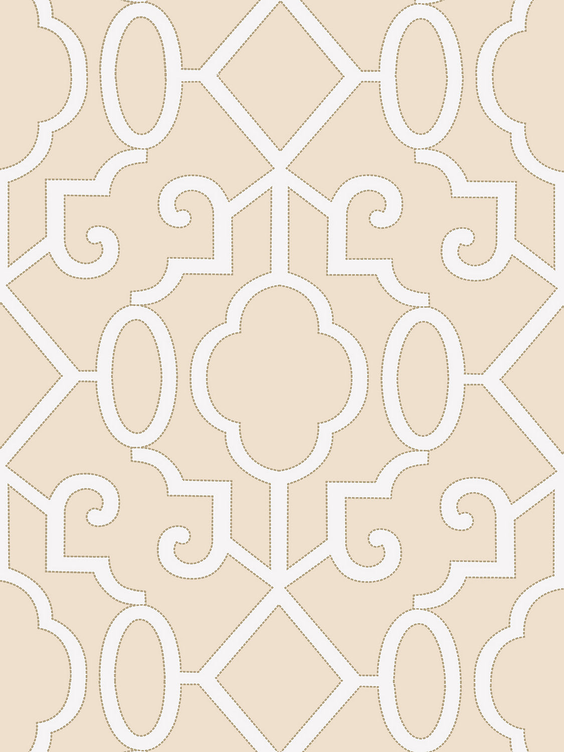 Scalamandre Ming Fretwork Alabaster Wallcovering
