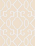 Scalamandre Ming Fretwork Alabaster Wallcovering