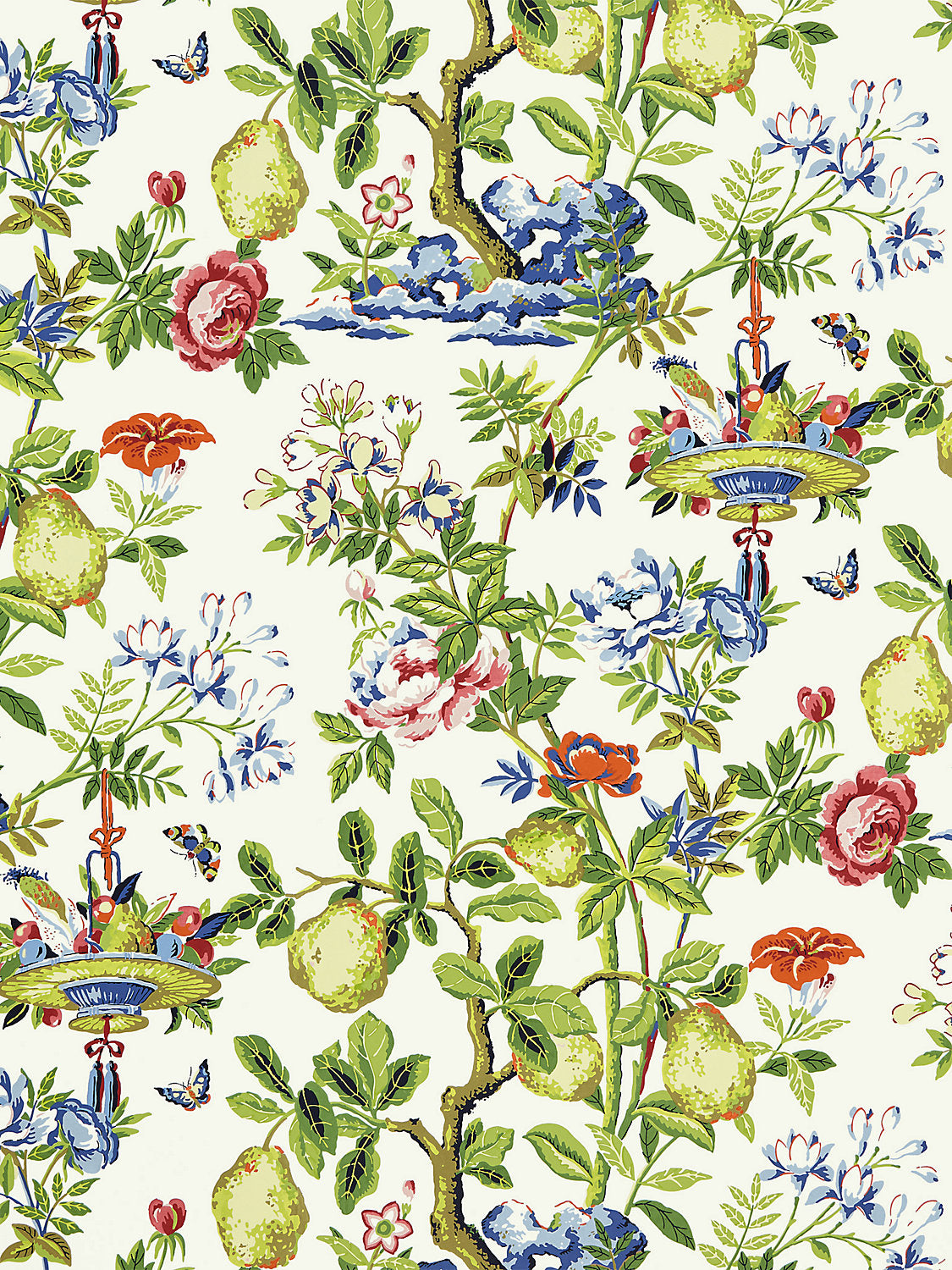 Scalamandre Shantung Garden Bloom Wallcovering
